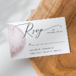 Tarjeta De Confirmación De Asistencia Luna de Rubor rosa celeste romántico | Boho Boda<br><div class="desc">Fije el tono para su celebración celestial con esta tarjeta RSVP con temática mística de luna, que presenta una tipografía de escritura elegante y una delicada acuarela color rosa rosa de luna llena. Diseñado para parejas que buscan una mezcla de sofisticación moderna y encanto cósmico. Esta tarjeta complementa los temas...</div>