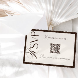 Tarjeta De Confirmación De Asistencia Luxury Old Money Brown Beige