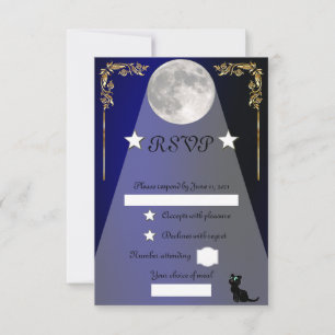 Tarjeta De Confirmación De Asistencia Luz de luna