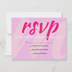 Tarjeta De Confirmación De Asistencia M INITIALS Bar Bat Mitzvah Reply Card