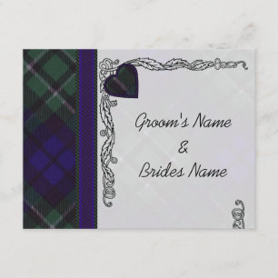 Tarjeta De Confirmación De Asistencia MacCallum Scottish Tartan Heart Design