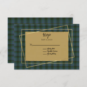 Tarjeta De Confirmación De Asistencia MacInnis Tartan Plaid Boda