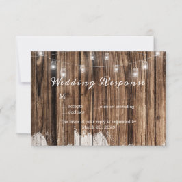 Tarjeta De Confirmación De Asistencia Madera y faroles rusos