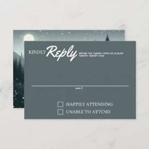 Tarjeta De Confirmación De Asistencia Mágica de montaña