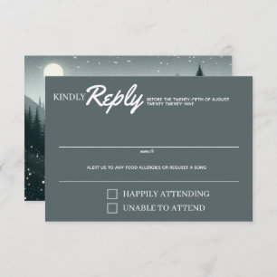 Tarjeta De Confirmación De Asistencia Mágica de montaña