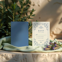 Marco de borde ornamental tradicional azul y blanc