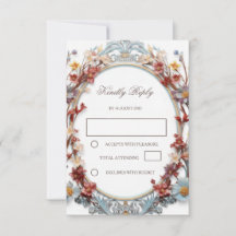 Marco floral 3D moderno blanco
