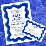 Tarjeta De Confirmación De Asistencia Marco ondulado Moderno Moda Personalizado Bar Bat<br><div class="desc">Las TARJETAS RSVP perfectas para incluir para un murciélago mitzvah, bar mitzvah u otra celebración judía! ¡La mano hizo un caos desordenado para los bucles de pinceles en el lado delantero! ¡TODO PERSONALIZABLE! Haga clic en "Personalizar" para editar el texto. Haga clic en "editar usando la herramienta de diseño" para...</div>