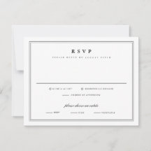 Marco simple Boda clásico blanco y negro