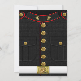Tarjeta De Confirmación De Asistencia Marines Estadounidenses: Uniforme de Vestido USMC 