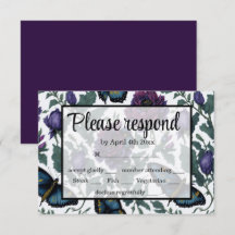 Mariposas florales vintage de plo morado magenta