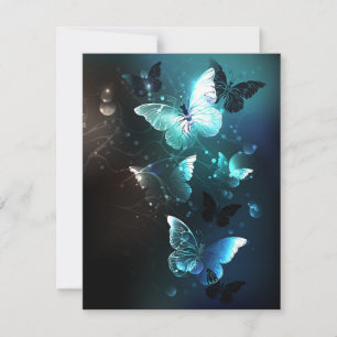 Tarjeta De Confirmación De Asistencia Mariposas nocturnas de menta