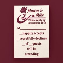 Maroon Art Nouveau Flourier Boda