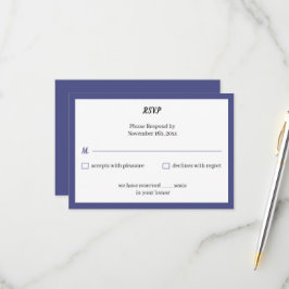 Tarjeta De Confirmación De Asistencia Matrimonio personalizado púrpura simple