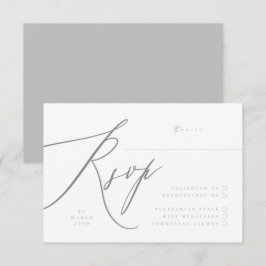 Tarjeta De Confirmación De Asistencia Máximo simple Gris claro blanco moderno tipo de ma