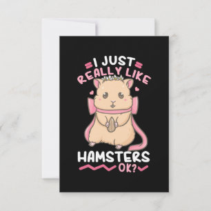 Tarjeta De Confirmación De Asistencia Me Gusta Realmente Hamsters Ok
