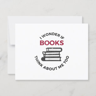 Tarjeta De Confirmación De Asistencia Me Pregunto Si Los Libros También Piensan En Mí -