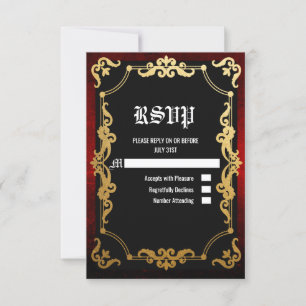 tarjeta de confirmación de asistencia Medieval Ren
