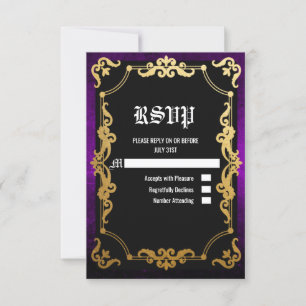 tarjeta de confirmación de asistencia Medieval Ren