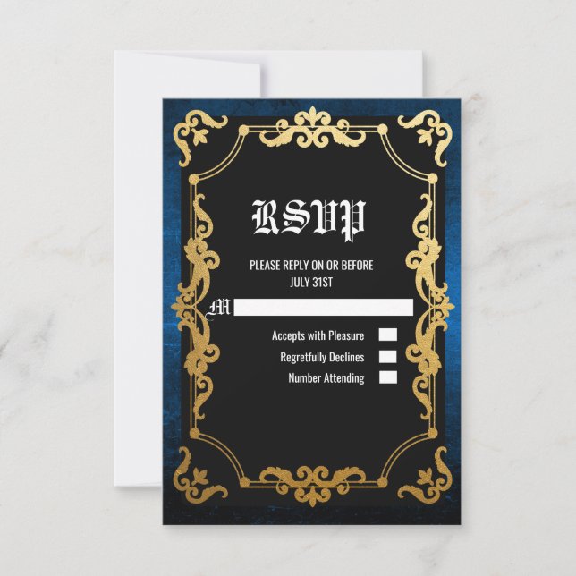 tarjeta de confirmación de asistencia Medieval Ren (Anverso)