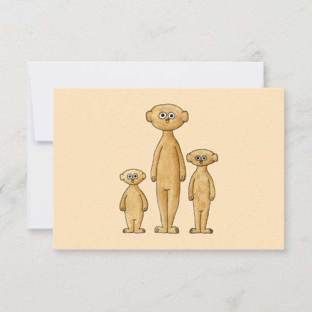 Tarjeta De Confirmación De Asistencia Meerkats. (Anverso)