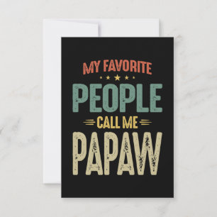 Tarjeta De Confirmación De Asistencia Mens Mi Gente Favorita Me Llama Papaw Gift