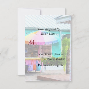 Tarjeta De Confirmación De Asistencia Mercado Port Lucaya Bahamas Productos de Boda