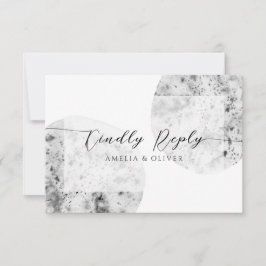 Tarjeta De Confirmación De Asistencia Minimalist gray | Wedding