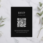 Tarjeta De Confirmación De Asistencia Minimalista Boda moderno negro y blanco<br><div class="desc">Tarjetas rsvp de boda modernas con diseño de tipografía minimalista en color blanco y negro.</div>