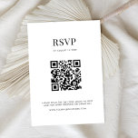 Tarjeta De Confirmación De Asistencia Minimalista Boda moderno negro y blanco<br><div class="desc">Tarjetas rsvp de boda modernas con diseño de tipografía minimalista en color blanco y negro.</div>
