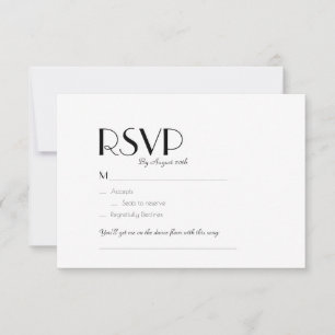 Tarjeta De Confirmación De Asistencia Minimalista y moderno pedido de canción Boda Art D