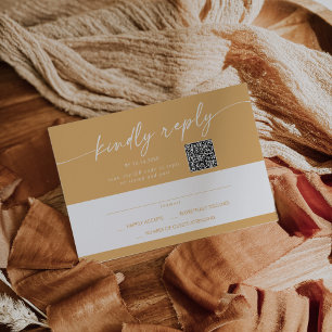 Tarjeta De Confirmación De Asistencia Moda Boho Amarillo Correo Marigold Entrada y Códig
