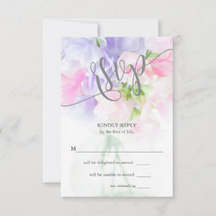 Tarjeta De Confirmación De Asistencia Moda FLORAL BODA PÁGINAS DULCES