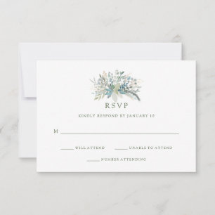 Tarjeta De Confirmación De Asistencia Moda Foliage BODA