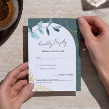 Moda mínima Eucalyptus Greenery & Gold Accents