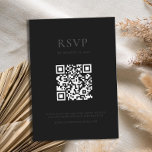 Tarjeta De Confirmación De Asistencia Modern Matte Black Minimal Boda<br><div class="desc">Tarjetas rsvp de boda modernas con un diseño mínimo en color negro mate.</div>