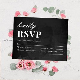 Tarjeta De Confirmación De Asistencia Modern Minimalist Save the Date Wedding Details
