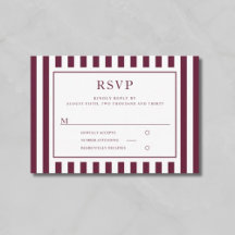 Modern Stripes Burgundy Wedding 