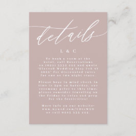 Tarjeta De Confirmación De Asistencia Moderna caligrafía rosada simple Boda
