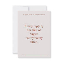 Tarjeta de confirmación de asistencia moderna en n