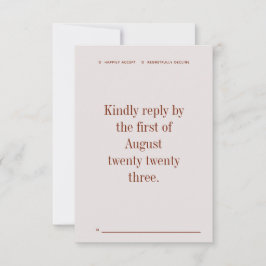 Tarjeta de confirmación de asistencia moderna en n