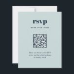 Tarjeta De Confirmación De Asistencia Moderna Navy Blue Trendy Mix Match Boda QR Code<br><div class="desc">La moderna tarjeta RSVP de código QR del Boda de la Marina Blue Trendy Mix Match ofrece modernos emparejamientos de tipo moderno en colores audaces y modernos.</div>