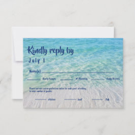 Tarjeta De Confirmación De Asistencia Moderna recepción de la carta de comidas tropicale