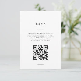 Tarjeta De Confirmación De Asistencia Moderno Boda de escritura blanca minimalista en ne