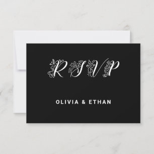 Tarjeta De Confirmación De Asistencia Moderno Boda de fotografía: superposición en blanc