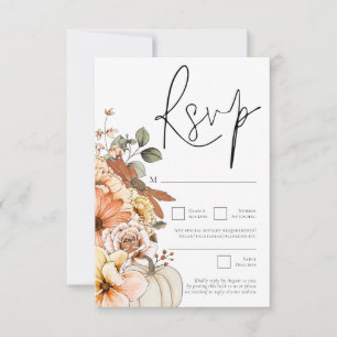 Tarjeta De Confirmación De Asistencia Moderno Código QR para calabaza de calabaza de Flo