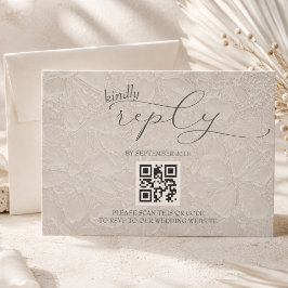Tarjeta De Confirmación De Asistencia Moderno QR simple