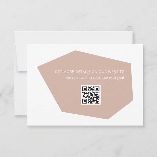 Tarjeta De Confirmación De Asistencia Moderno sitio web mínimo de Bodas de Geo Gemstone  (Anverso)