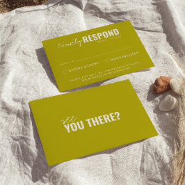 Tarjeta De Confirmación De Asistencia Moderno y colorido Boda divertido retro capricho