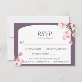Tarjeta De Confirmación De Asistencia Moderno y elegante Arco floral acuático de color t